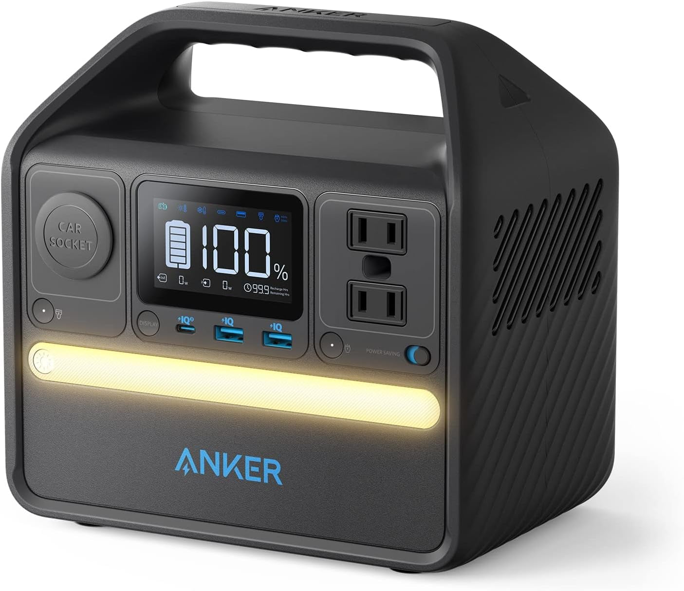 521 Portable Power Station Upgraded with Lifepo4 Battery, 256Wh 6-Port Powerhouse, 300W (Peak 600W) Solar Generator (Solar Panel Optional), 2 AC Outlets, 60W USB-C PD Output, Outdoor Generator