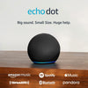 Echo Dot (Newest Model), Vibrant Sounding Alexa Speaker, Great for Bedrooms, Dining Rooms and Offices, Charcoal