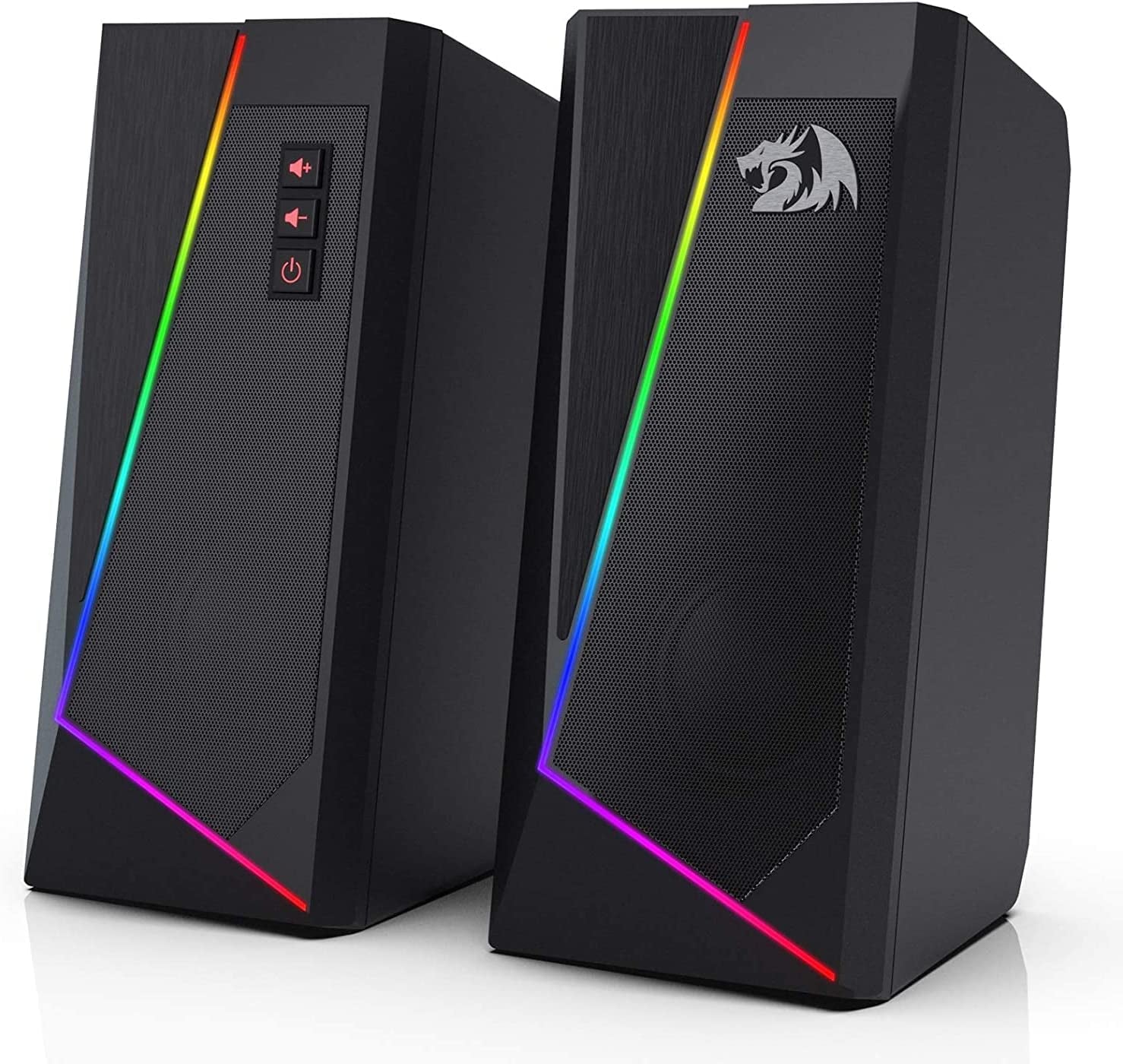 Elevate Your Audio Experience with  GS520 RGB Desktop Speakers - Stunning 6 LED Modes, Enhanced Sound, Easy Volume Control, USB Powered & 3.5mm Connectivity!