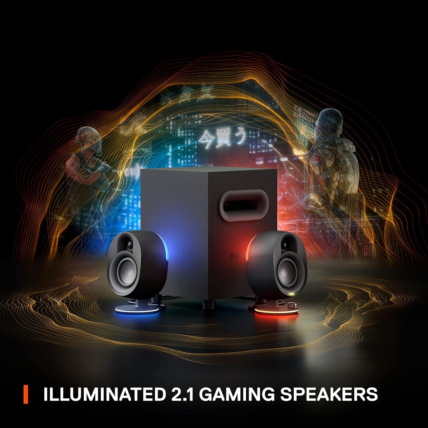 Arena 7 RGB 2.1 Gaming Speakers - Immersive Audio with Powerful Bass, Subwoofer, and Bluetooth for PC, Playstation, and Mobile