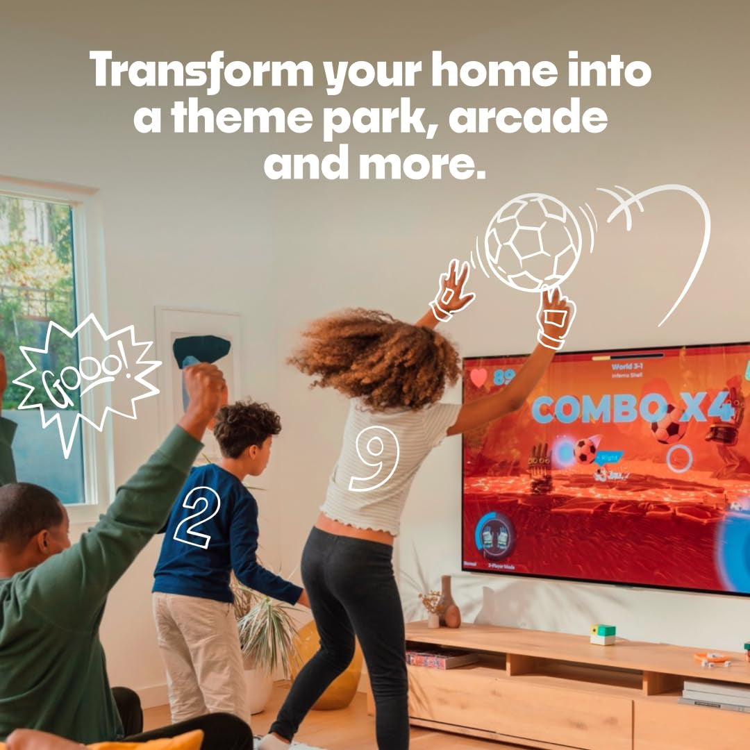 Playground Game System & Travel Case: Indoor Family Game Night, Fun Games & Physical Play, Unique Ai-Powered Motion Tracking Video Game Console, Transforms Living Room into a Family or Party Games