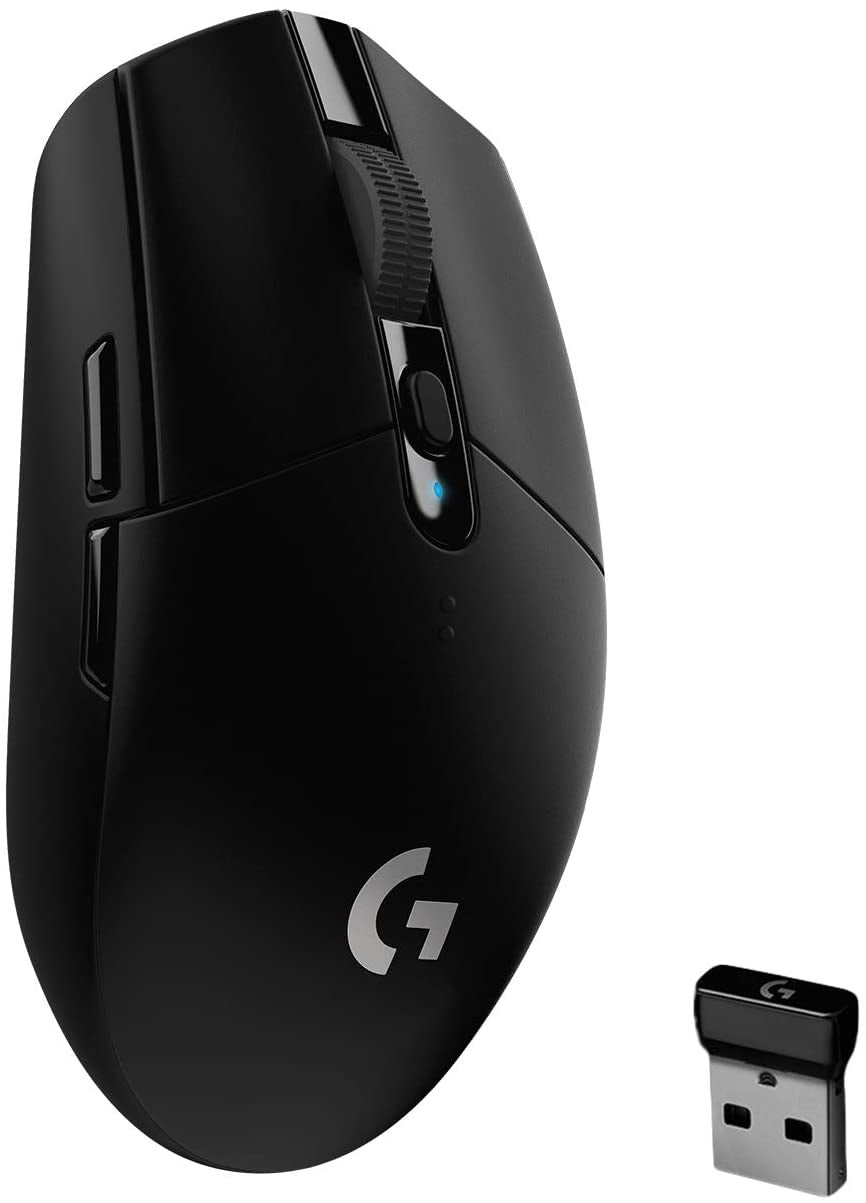 305 LIGHTSPEED Wireless Gaming Mouse - Ultra-Lightweight, 12,000 DPI HERO Sensor, 6 Programmable Buttons, Long-lasting 250H Battery, PC/Mac Compatible, Sleek Black Design