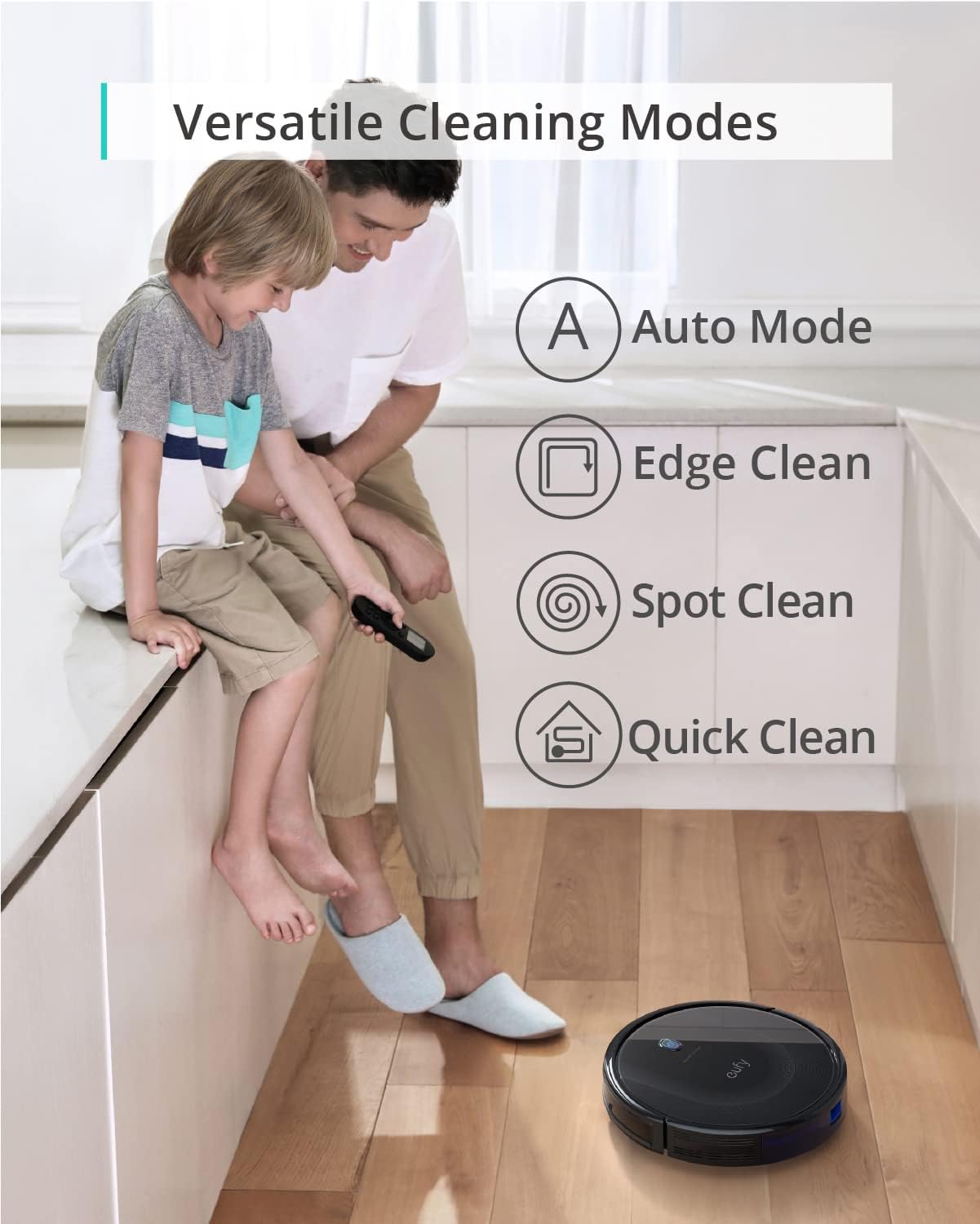 Robot Vacuum 11S MAX, Super Thin, Powerful Suction, Quiet, Self-Charging Robotic Vacuum Cleaner, Cleans Hard Floors to Medium-Pile Carpets, Black