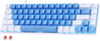 60% Mechanical Gaming Keyboard - Blue Backlight, 68-Key Light Blue-White Keycaps, Red Switches for Ultimate Typing and Gaming on PC & Mac