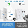 5-Outlet Surge Protector Wall Charger with 4 USB Ports - 1680J Multi Plug for Home, Office, Travel