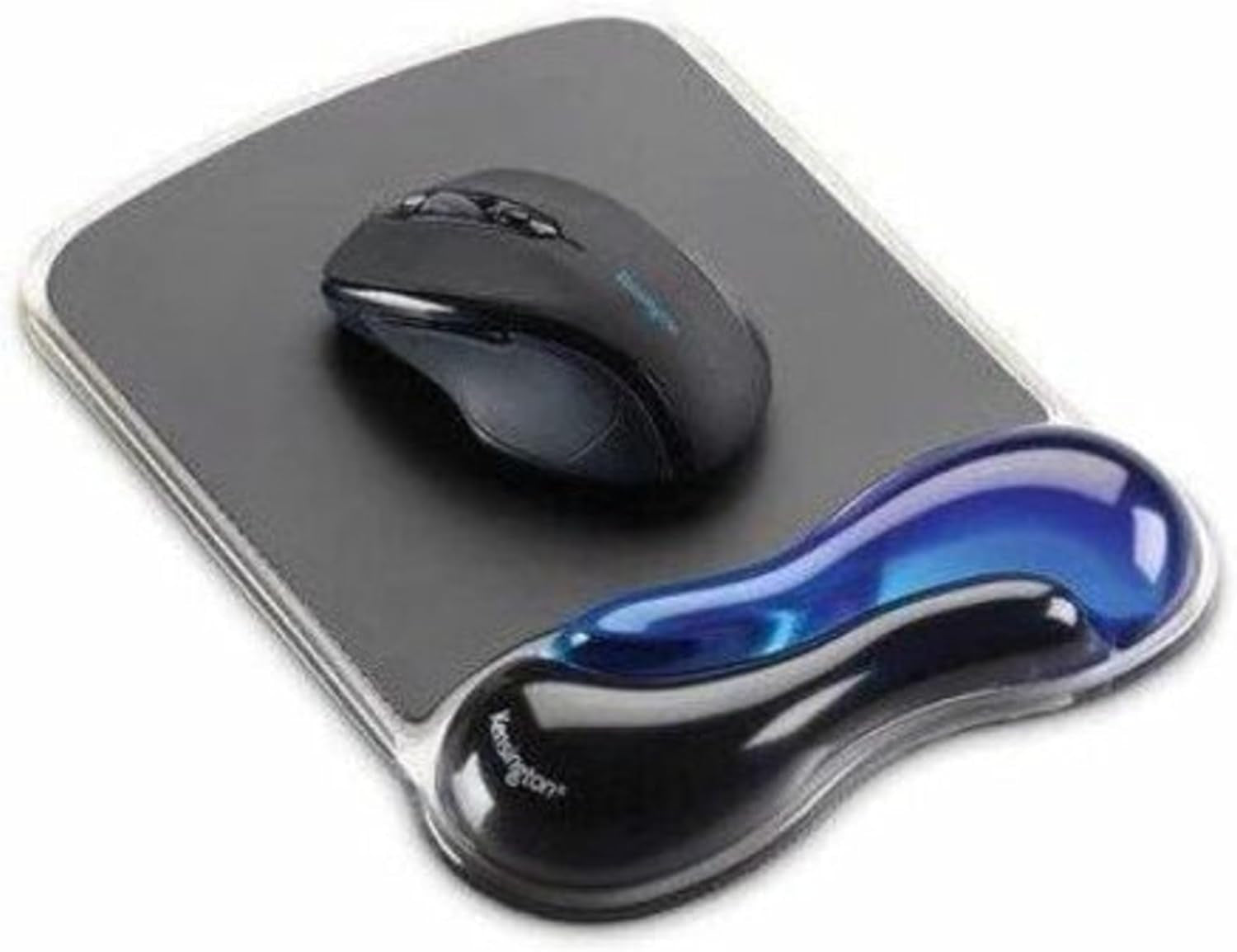 Ergonomic  Duo Gel Mouse Pad with Wrist Rest for Ultimate Comfort and Pain Relief - Non-Skid Design for Home & Office - 9.6" X 7.6", Blue