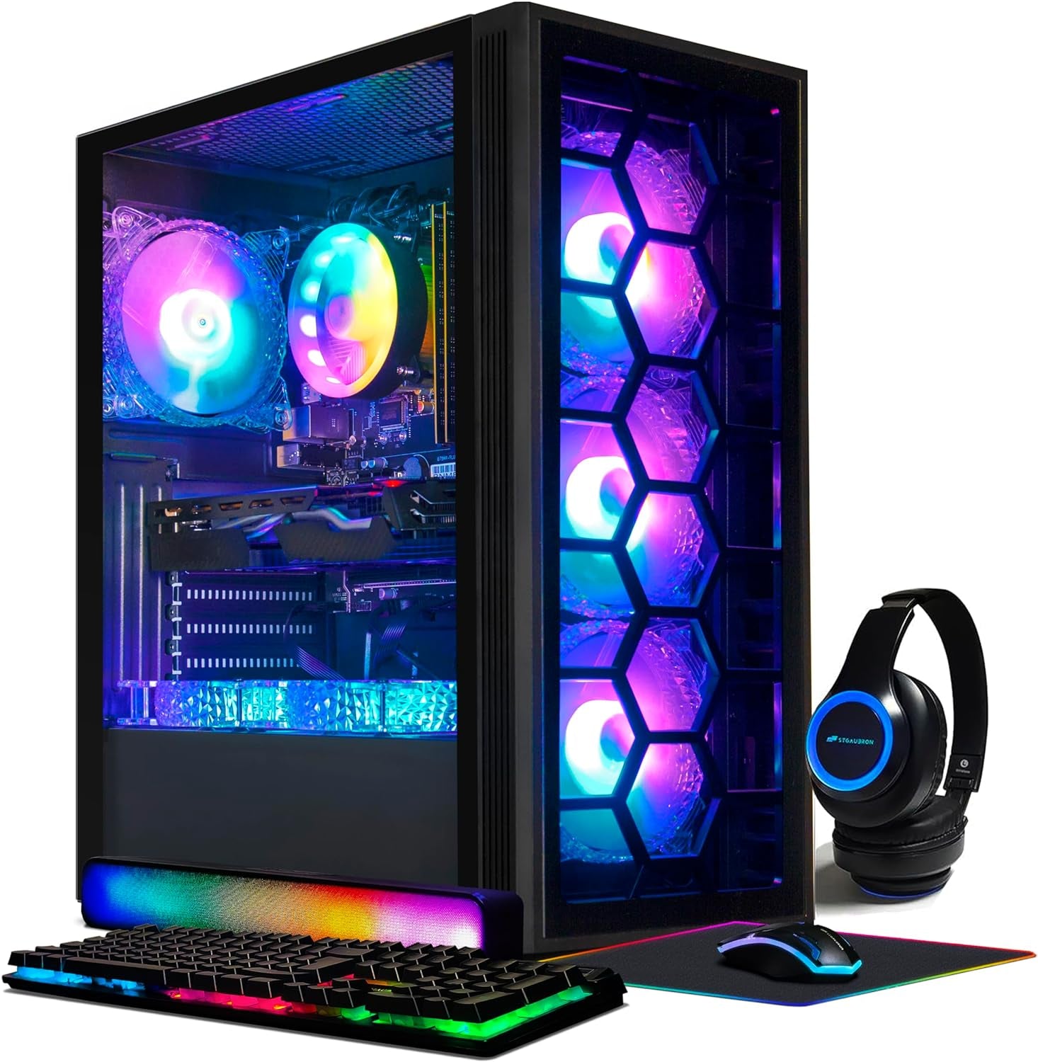 High-Performance  Gaming PC - Intel i7, GTX 1660 Ti, 32GB RAM, 1TB SSD, RGB Accessories & Windows 10 Home