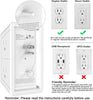 5-Outlet Surge Protector Wall Charger with 4 USB Ports - 1680J Multi Plug for Home, Office, Travel