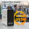 1000VA/800W UPS Battery Backup and Surge Protector, Backup Battery Power Supply with Lifepo4 Battery, BMS & Cooling Fan, Lithium Battery of 10 Years Lifespan, 8 Outlets, AVR, LCD Display