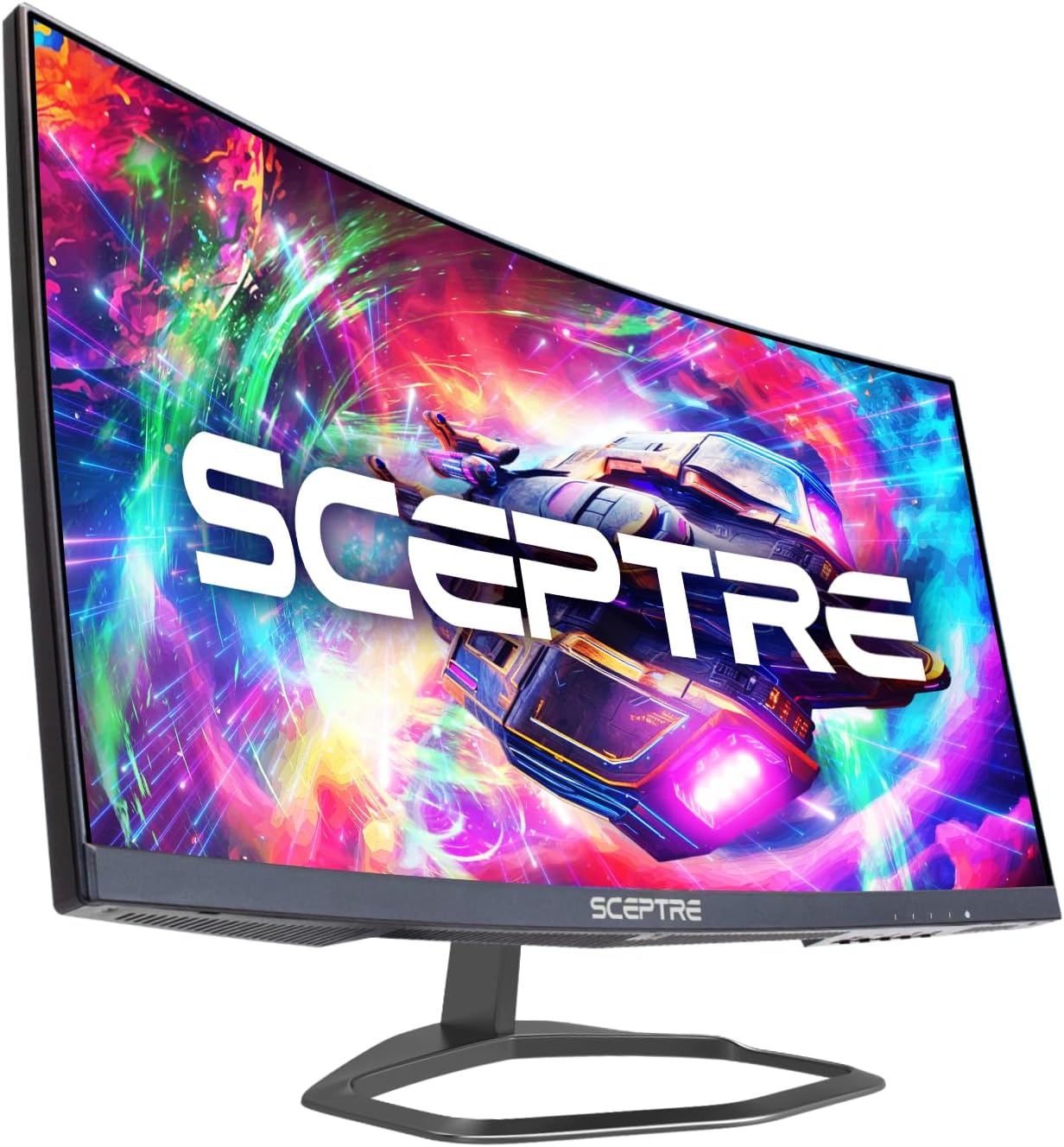 24.5" Curved Gaming Monitor - 240Hz, 1080P, 1Ms Response, Built-in Speakers, Dual HDMI & DisplayPort - Sleek Machine Black Design