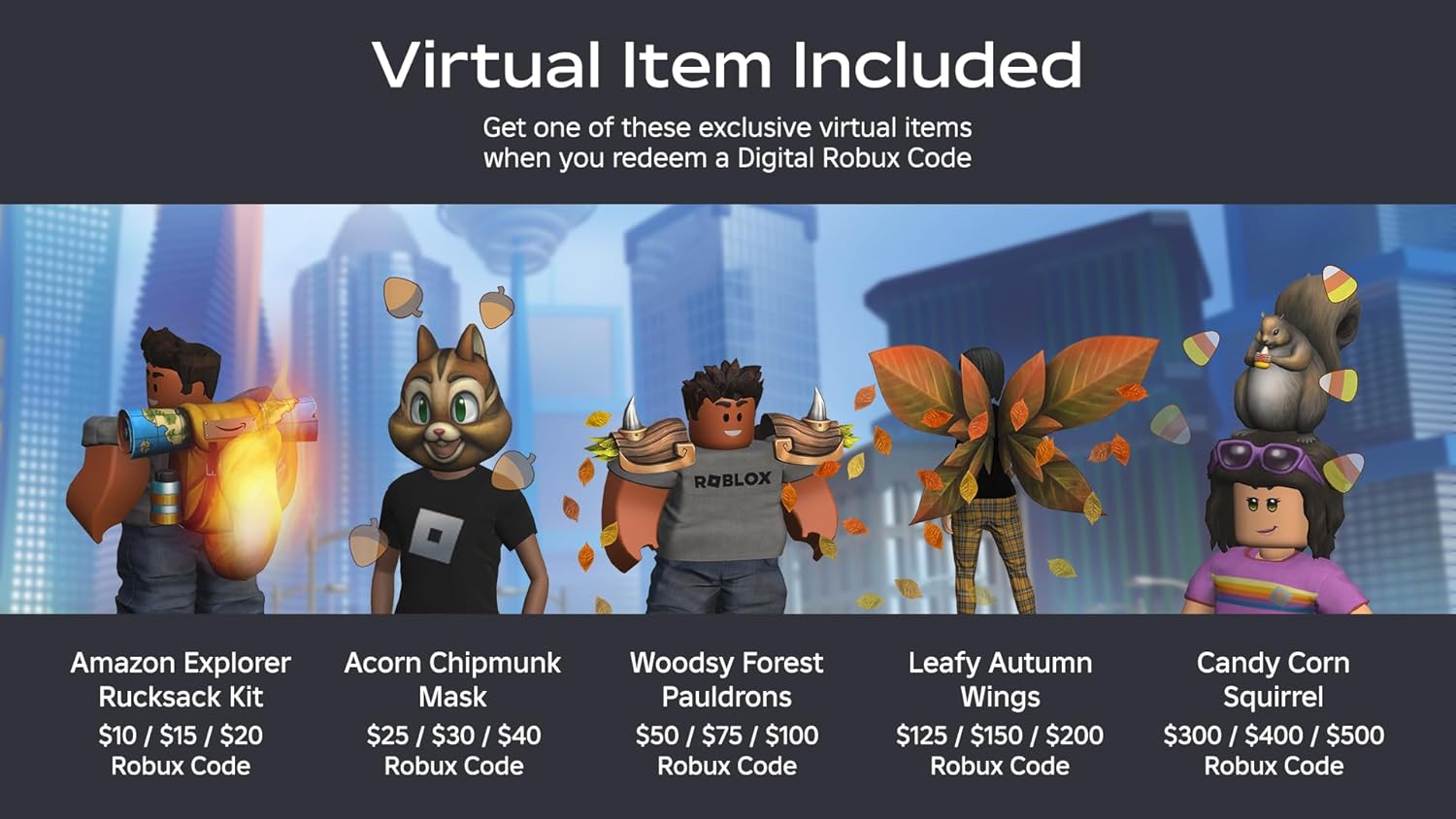 Digital Gift Code for 2,200 Robux [Redeem Worldwide - Includes Exclusive Virtual Item] [Online Game Code]