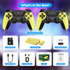 30000+ Wireless Retro Gaming Stick, Retro Gaming Console,Revisit Classic Retro Play Plug and Play Video Gaming Stick,Hd HDMI TV Game Stick,Premium Competitive Dual Controllers Yellow