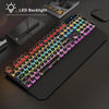 Retro Punk RGB Mechanical Gaming Keyboard with Round Keycaps - Wired USB for Gamers & Office, Blue Switches, Compatible with Windows & Mac