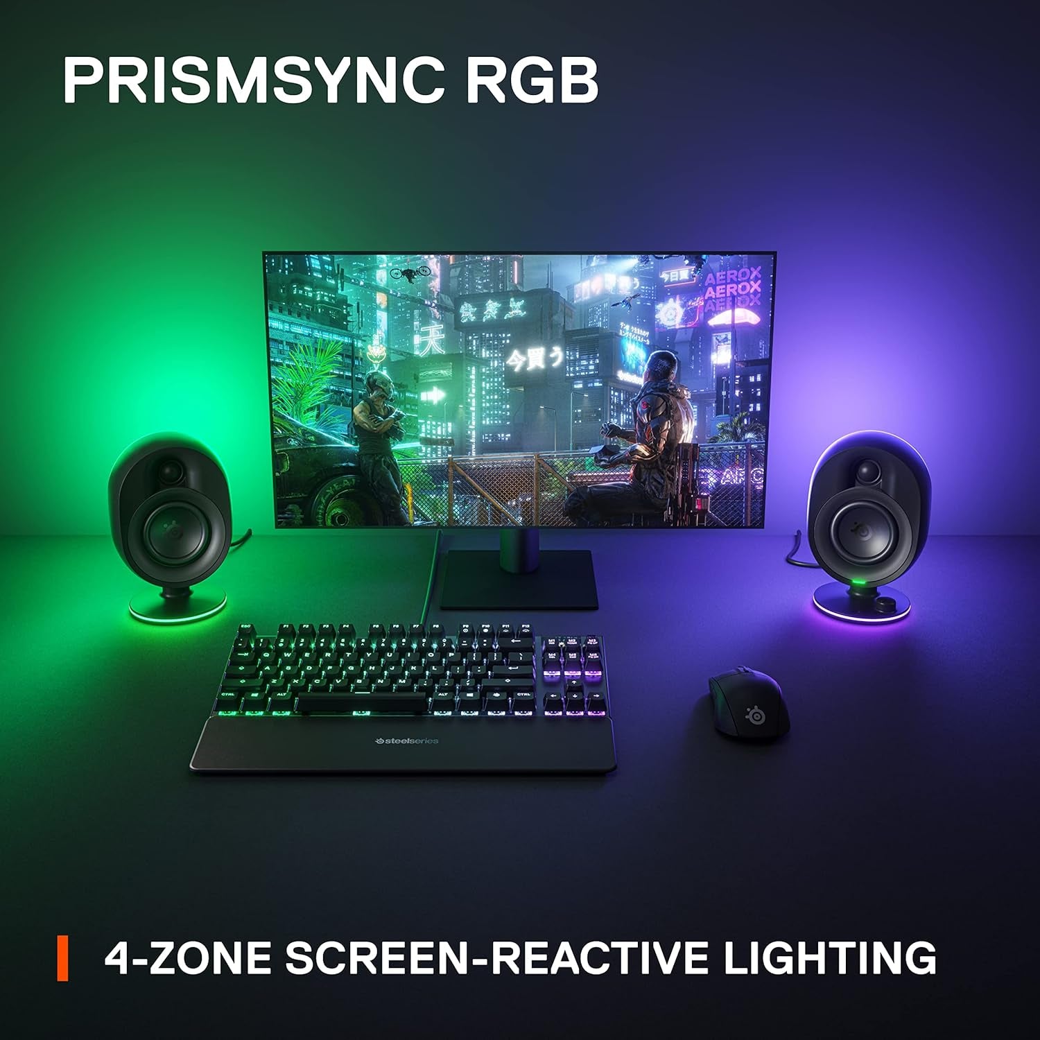 Arena 7 RGB 2.1 Gaming Speakers - Immersive Audio with Powerful Bass, Subwoofer, and Bluetooth for PC, Playstation, and Mobile