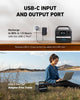 521 Portable Power Station Upgraded with Lifepo4 Battery, 256Wh 6-Port Powerhouse, 300W (Peak 600W) Solar Generator (Solar Panel Optional), 2 AC Outlets, 60W USB-C PD Output, Outdoor Generator