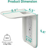 Outlet Shelf Wall Holder,Bathroom Wall Shelf up to 10Lbs Standard Vertical Duplex Wall Shelf Organizer for Smart Home Decor Space Saving Power Tools, Toothbrush (OLS001-W), 1 Pack, White