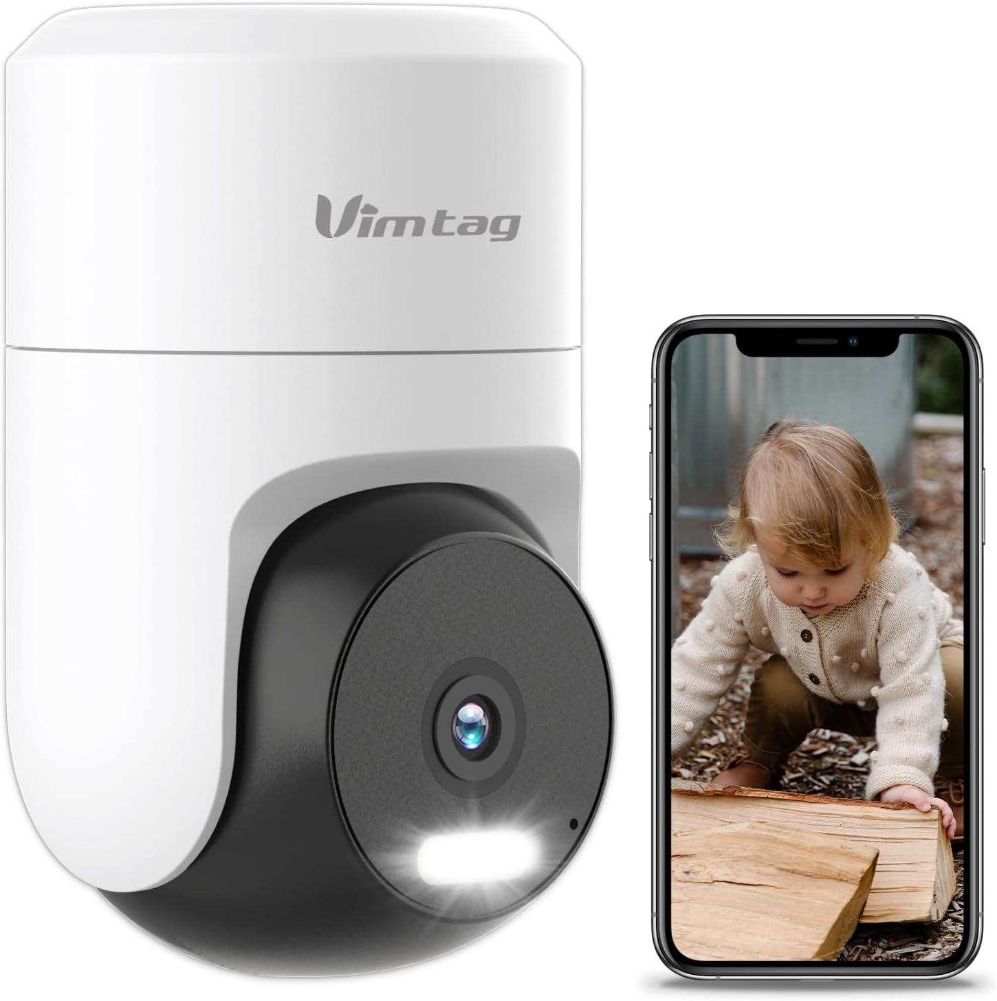 Security Camera, 2.5K/4MP 360° Outdoor/Indoor Wired Plug-In 2.4G Wi-Fi Camera with Spotlight/Night Vision/Pan/Tilt/Speaker/2-Way Audio/Phone App/Human/Sound/Motion Detection for Home Security