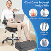 Foot Rest,Desk & Gaming Accessories,Foot Rest for under Desk at Work,Comfortable Footrest with 2 Adjustable Heights & Removable Cover, Office Desk Accessories（Gray）