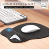 Ergonomic Mouse Pad with Gel Wrist Rest - Ultimate Comfort and Pain Relief for Home or Office, Non-Slip Design, 9.4 x 8.1 Inches, Black