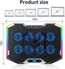 RGB Gaming Laptop Cooling Pad - 8 Fans, Adjustable Heights & USB Ports for Ultimate Cooling Efficiency (Fits 15-17.3 Inch Laptops)