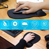 Ergonomic Mouse Pad with Gel Wrist Rest - Ultimate Comfort and Pain Relief for Home or Office, Non-Slip Design, 9.4 x 8.1 Inches, Black