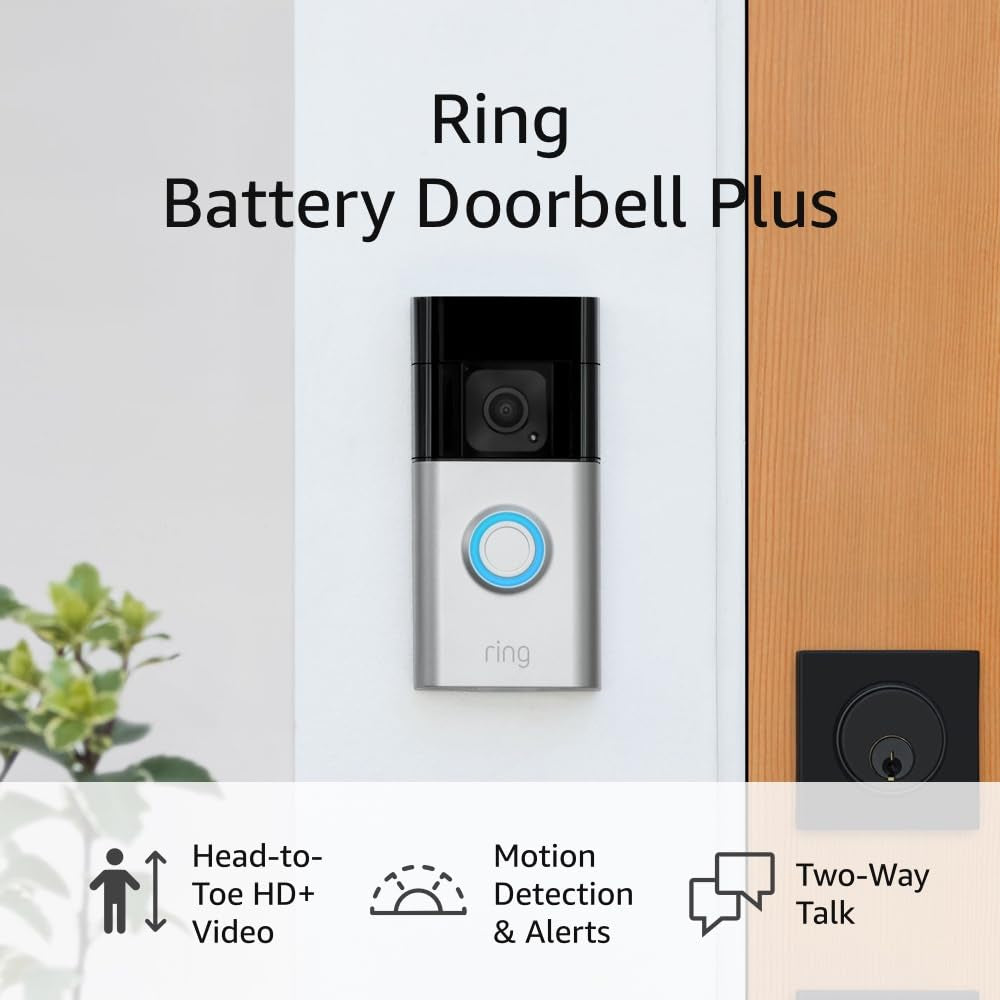 Battery Doorbell plus | Head-To-Toe HD+ Video, Motion Detection & Alerts, and Two-Way Talk (2023 Release)