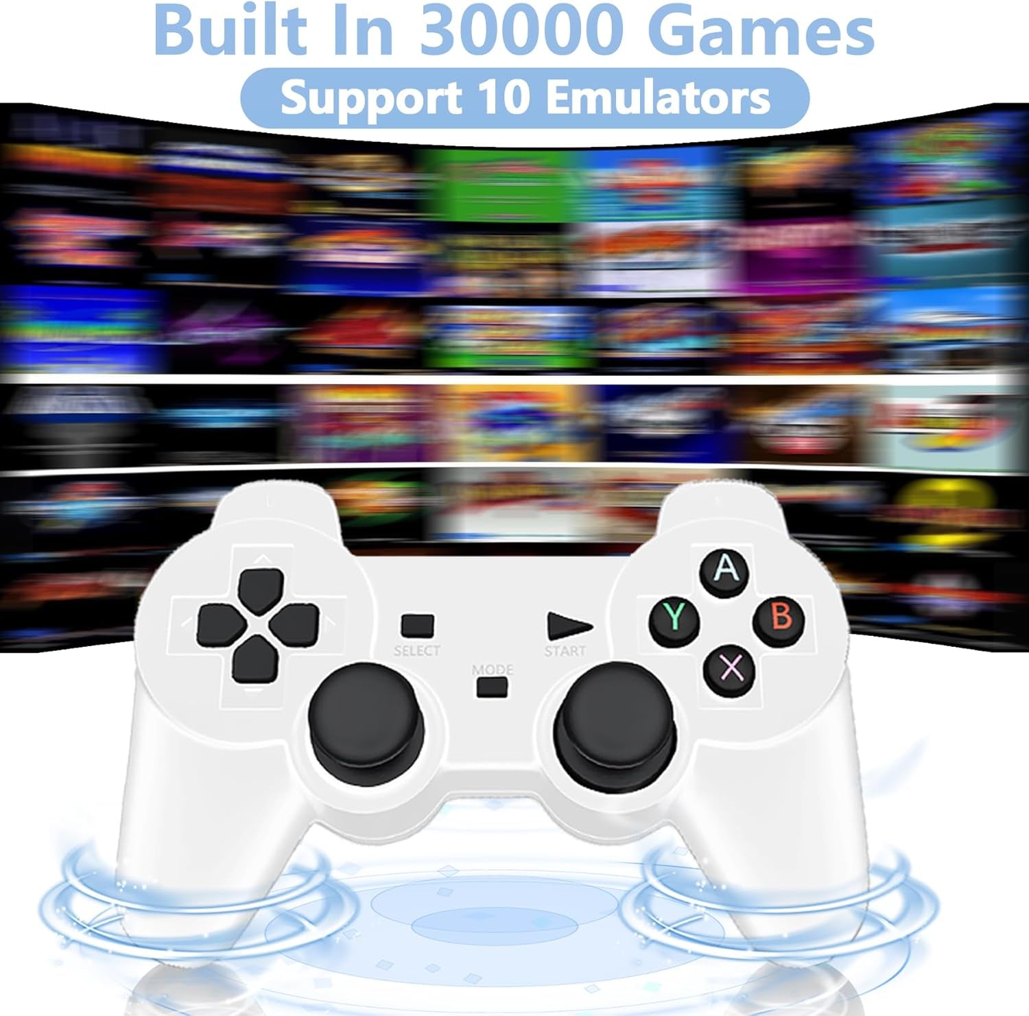 30000 in 1 Pandora Game Box 70S Mini Arcade Stick Retro Game Console,Plug and Play,10+ Emulators,128G TF Card,4K HDMI Output,Dual 2.4G Wireless Controllers