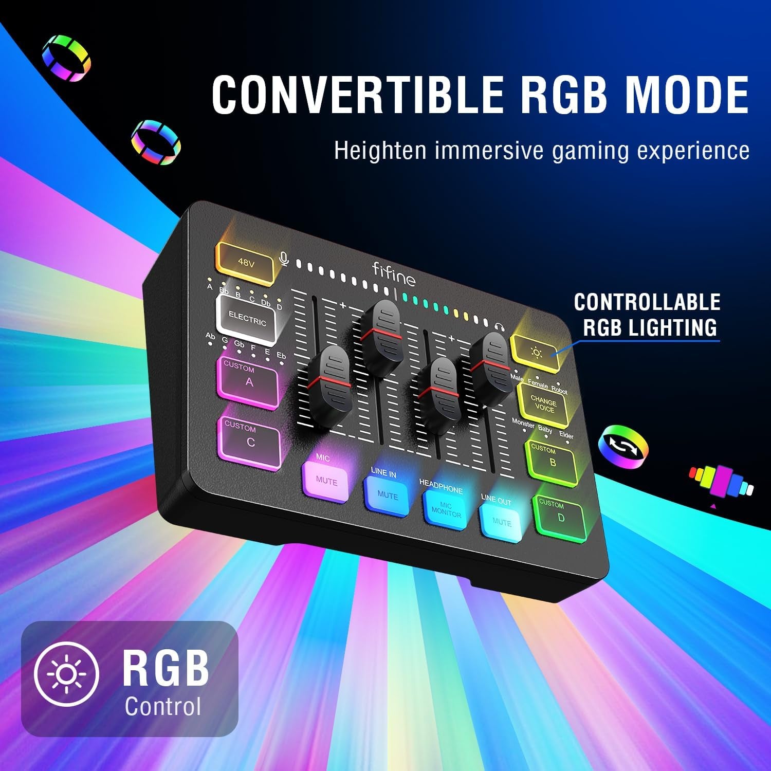 Ultimate Gaming Microphone Bundle - Dynamic XLR/USB Microphone Set with RGB Mixer for Streaming, Podcasting, and Gaming