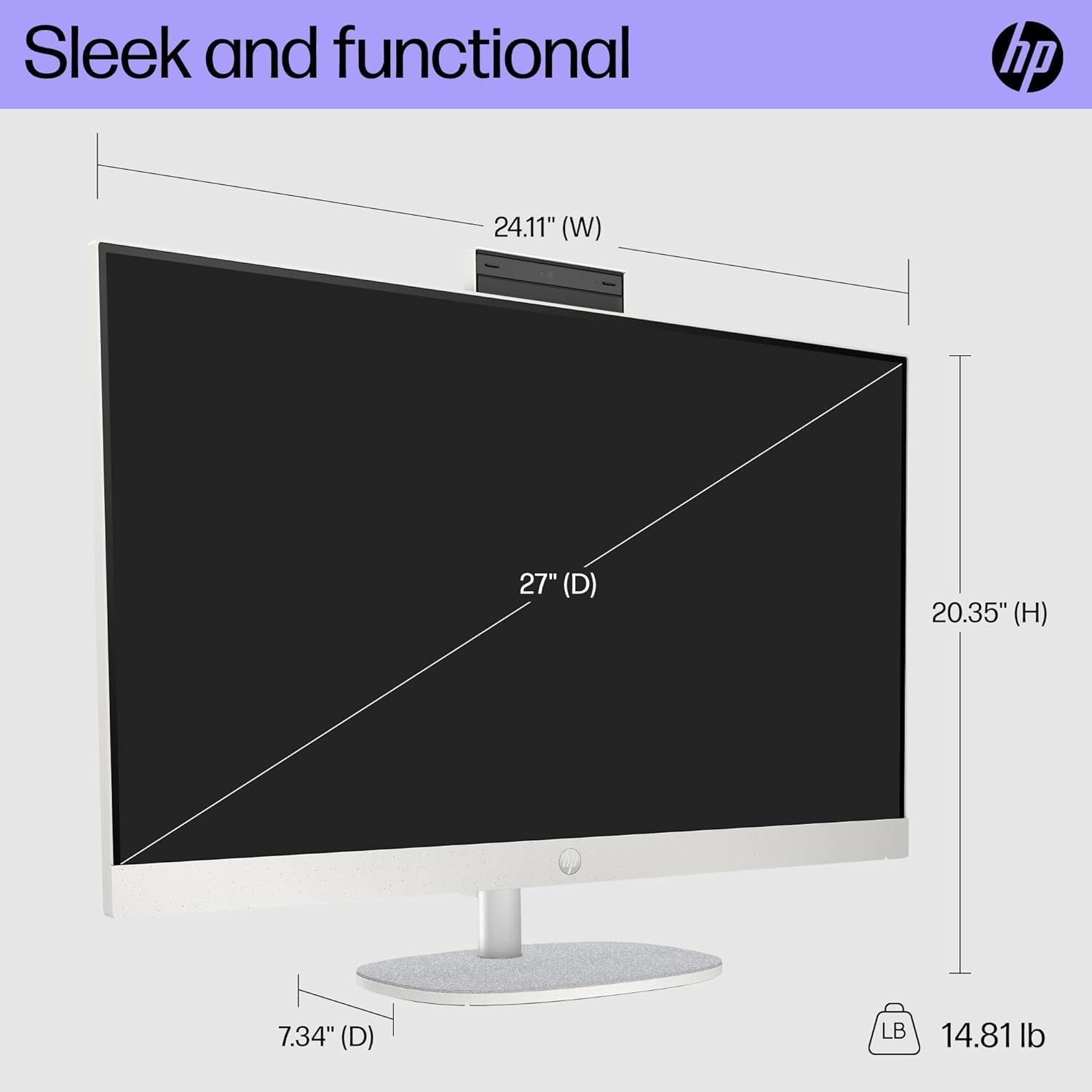 27" All-In-One Desktop PC - 13th Gen Intel Core i7, 12GB RAM, 512GB SSD, FHD Display, Windows 11 Pro - 2023 Model