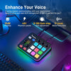 G1 NEO Gaming Audio Mixer & Interface - Pro Preamp, RGB, Bluetooth & 48V Phantom Power for Live Streaming, Podcasting & Gaming (Black)